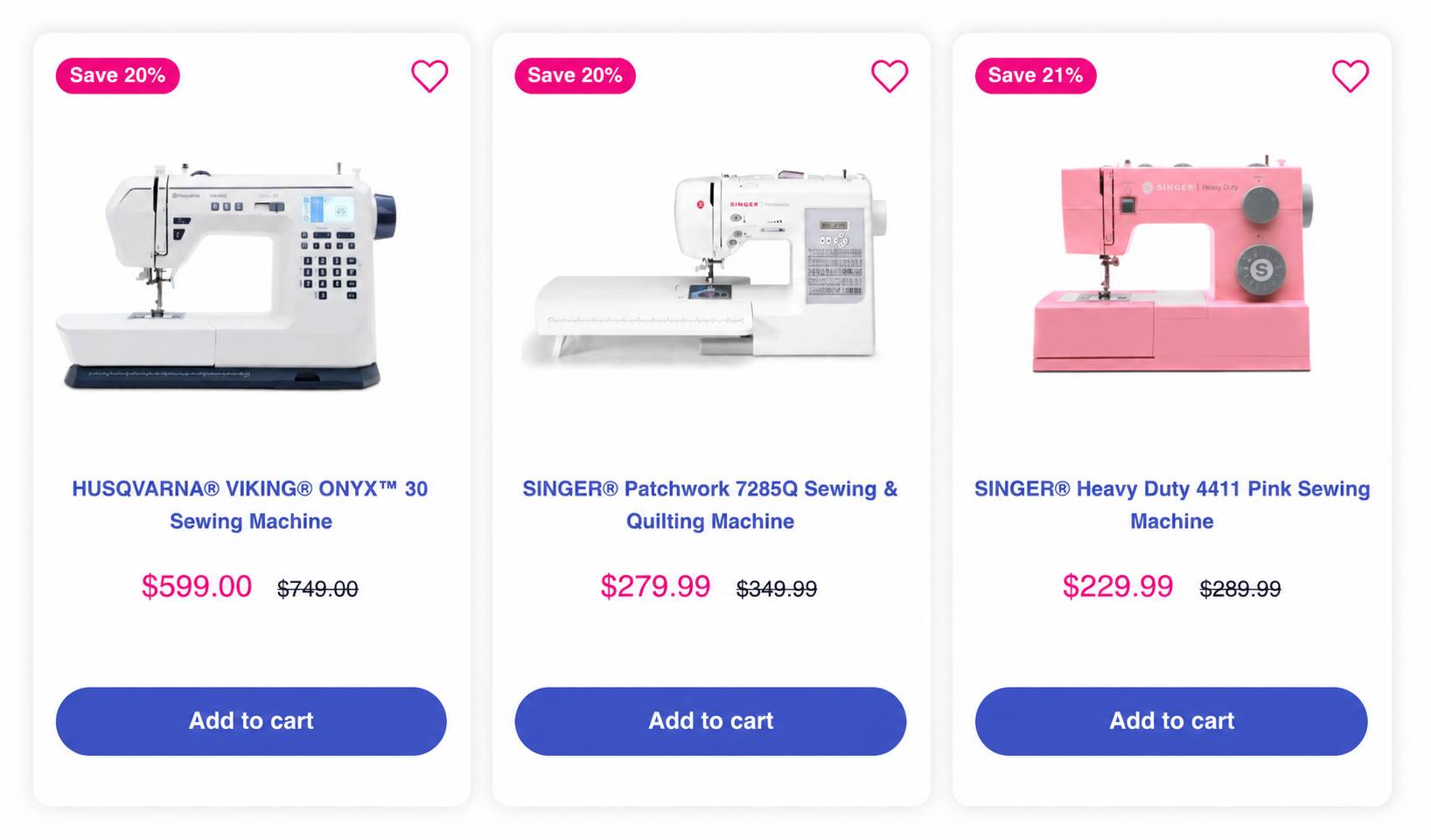 New sewing machine arrivals at Linda's for Sewing Explosion Week