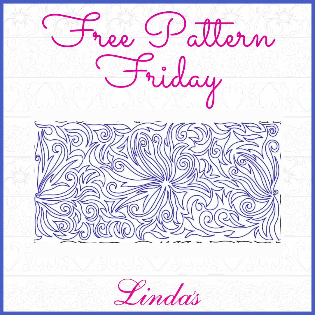 A square, front-facing graphic with a blue outer border, pale gray repeating ornamental patterns, and a large central panel of intricate blue floral a...