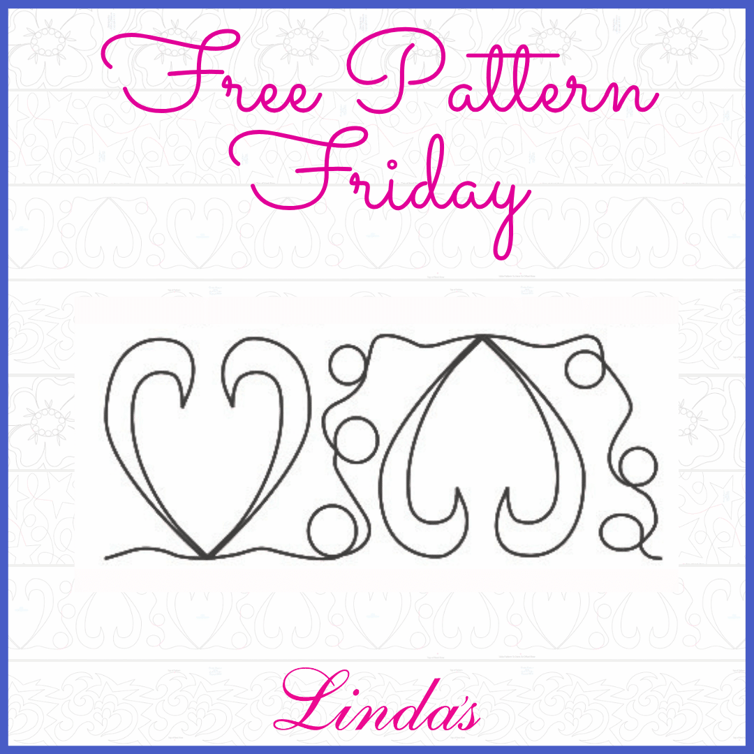 A square, front-facing graphic with a blue border and pale gray floral and geometric line-patterned background, featuring large magenta cursive text r...
