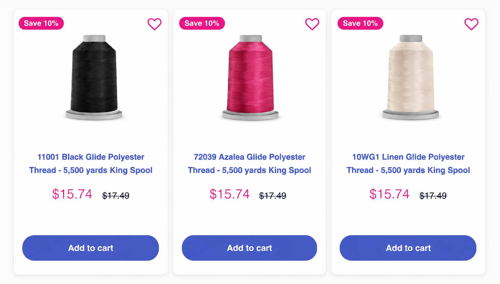 New thread arrivals at Linda's