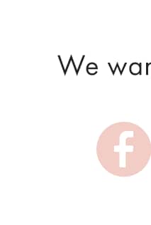A close-up shot shows the text 'We wan' in black font against a white background, with a light pink circle containing a white 'f' logo on the right si...